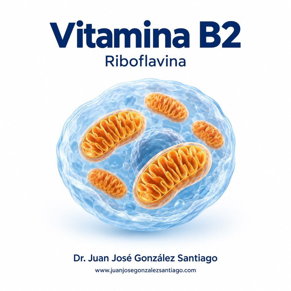 Ilustración médica 3D conceptual de mitocondrias relacionada con la riboflavina y el metabolismo energético