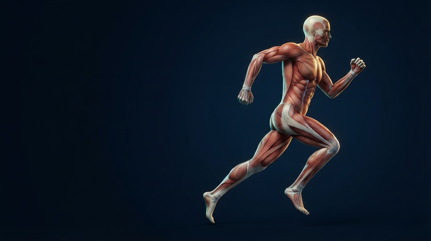 Imagen médica 3D sobre Medicina deportiva y movimiento