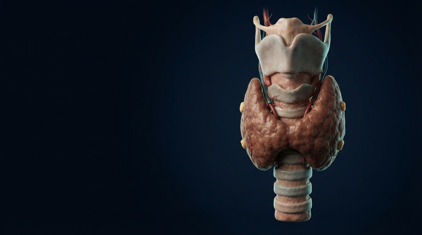 Imagen médica 3D sobre Hormonas y tiroides