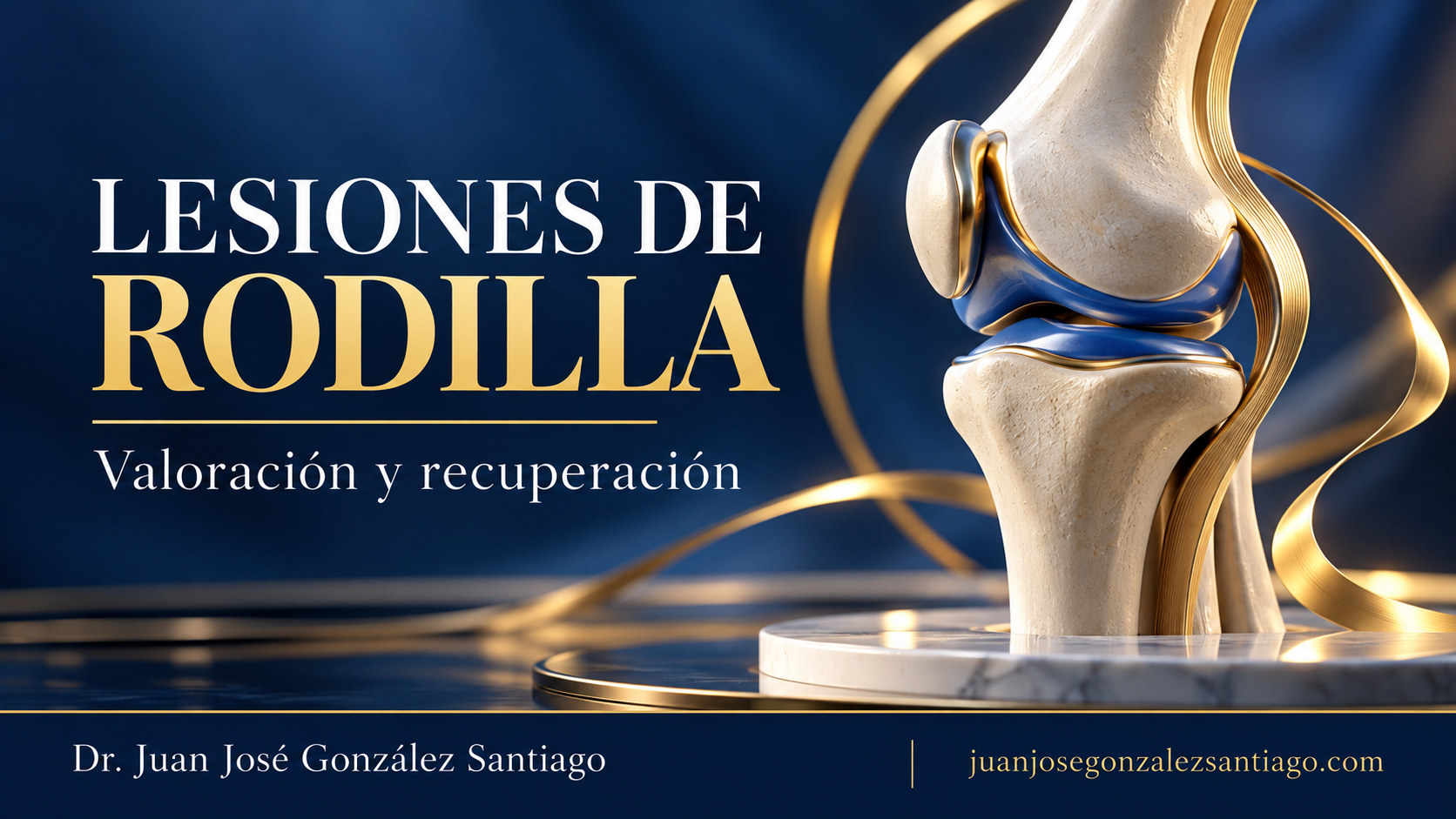 Ilustración conceptual 3D de lesiones de rodilla